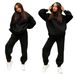 Trendy Solid Color Hooded Sweatshirt & Pants Two-Piece Set For Men And Women - Soft Polyester Casual Streetwear (S-3XL, 8 Colors Available)_voghion.com