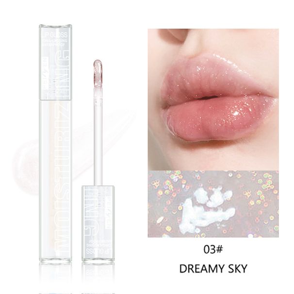 Lip Gloss Penifen Water Mirror Lip Gloss Moisturizing Glass Jelly Lip Gloss Lip Glaze Crystal Transparent Lip Gloss Square Tube_voghion.com