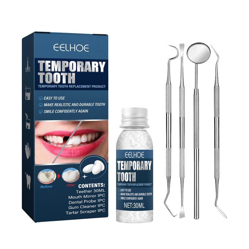 EELHOE Decoration Set Halloween Vampire Makeup, Artificial Teeth Dental Gel Props_voghion.com