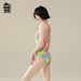 Women's Clothing New Racing One Piece Swimsuit Hot Spring Fluorescent Coconut Tree High Grade Swimming Pool_voghion.com