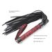 Sex Products Health Products Black Leather Red Silk Handle Whip Loose Whip_voghion.com