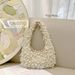 Borsa a tracolla da donna decorata con perle - Elegante e versatile borsa a tracolla con perline di cristallo, piccola borsa da designer per l'uso quotidiano_voghion.com