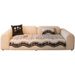 Velvet-Like Winter Sofa Cushion Cover – Non-Slip, Asymmetrical Design For Sectional & Straight Couches (Black/Grey/Khaki)_voghion.com