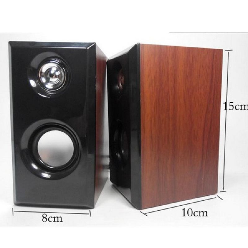 USB Speaker Desktop Laptop Audio Wooden Subwoofer_voghion.com