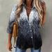 Camicia da donna a maniche lunghe con stampa tie-dye e bottoni_voghion.com