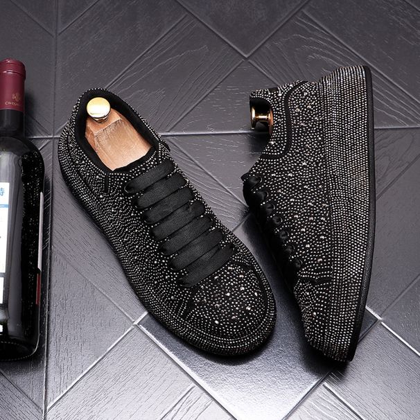 Autumn winter sponge cake Korean version, trendy and fashionable rhinestone thick soles, elevated inner height, casual_voghion.com