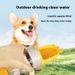 Műanyag palack háziállatoknak, vízforraló, hordozható kültéri adagoló, macska- és kutyakulacs tárolt gabonával_voghion.com