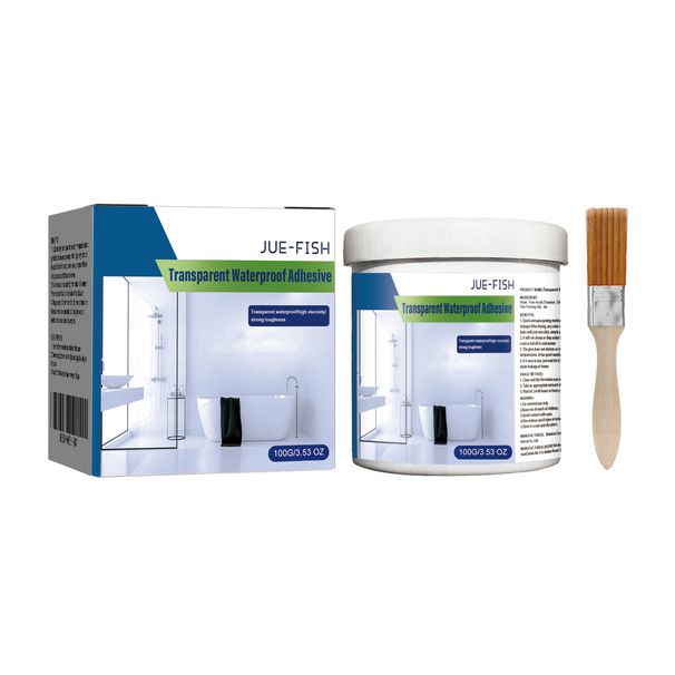 Jue-Fish Transparent Waterproof Adhesive, Transparent Waterproof Paint Bathroom Balcony Smashing Brick Roof Leak Proof Glue_voghion.com