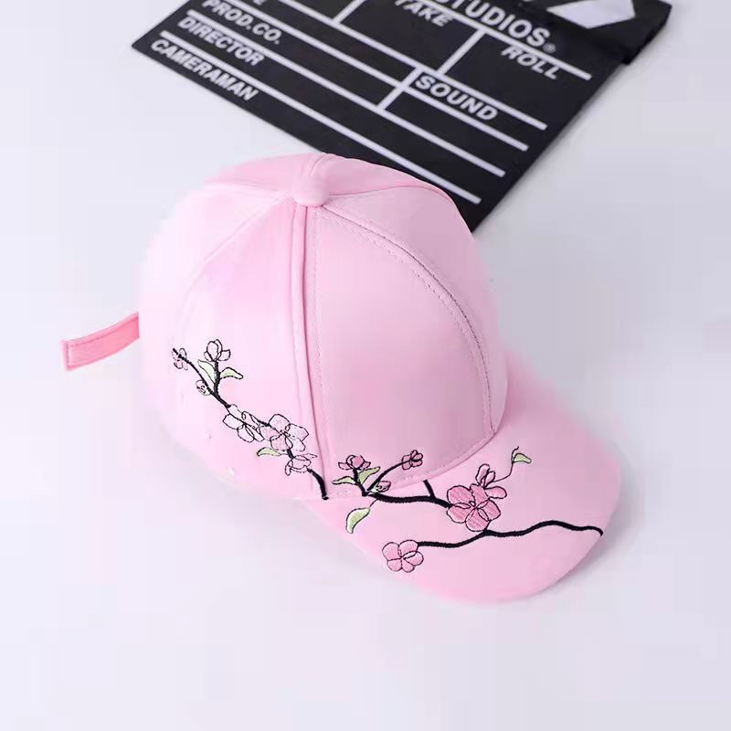 Simple Unisex Cotton Outdoor Girls Baseball Plum Embroidery Snapback Fashion Sports Hats For Women Cap_voghion.com