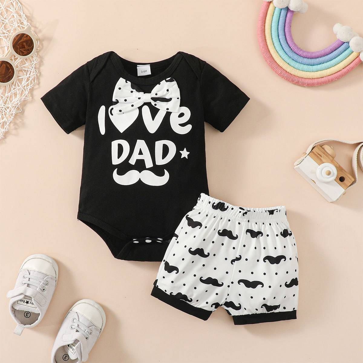 Kids’ Clothing Platform In Children's Clothing Printed Tight Romper And Shorts_voghion.com