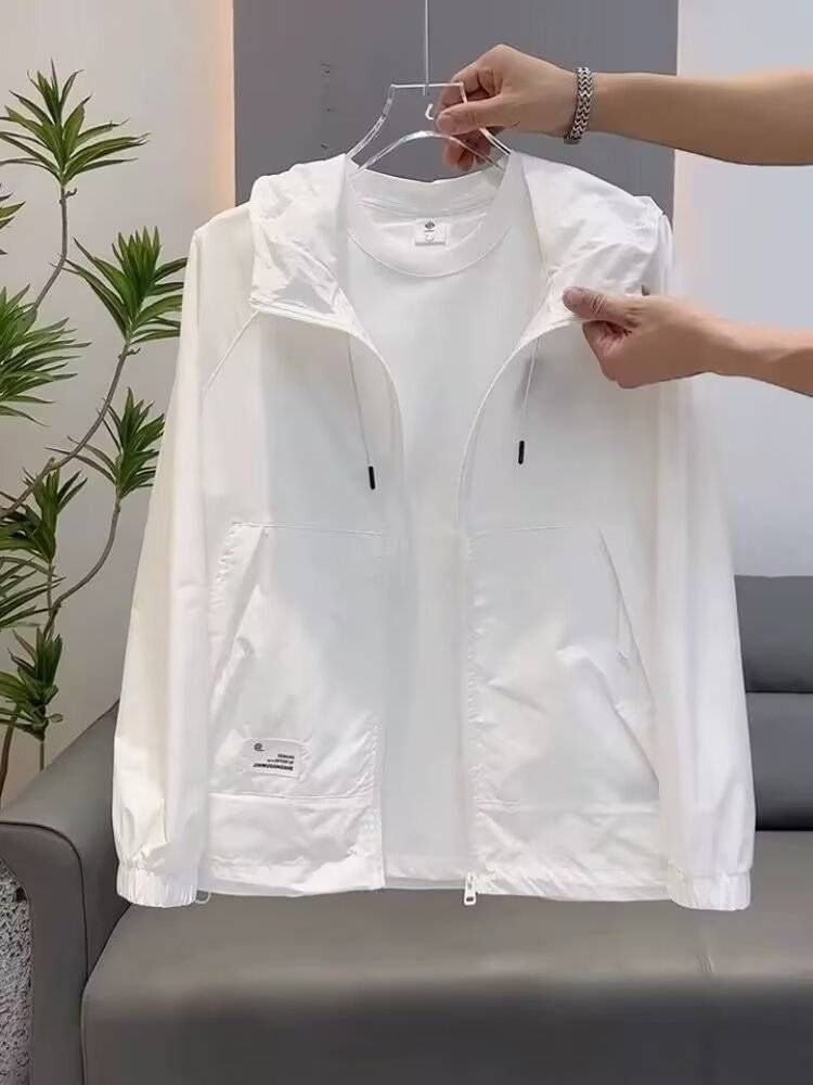 Die neue Sonnenschutzjacke mit Kapuze für den Sommer 2025 für Herren ist eine hochwertige, trendige und vielseitige, lässige, dünne Jacke_voghion.com