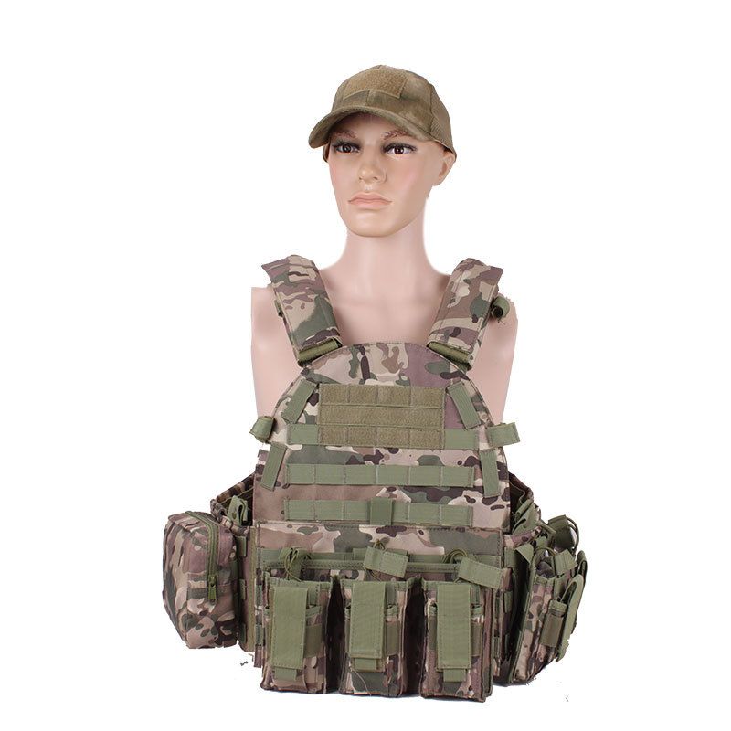Tactical Vest With Removable MOLLE Panels – Military-Grade 1000D Nylon Plate Carrier For Outdoor Training & Combat Simulation (Green/Black/Tan/l)_voghion.com