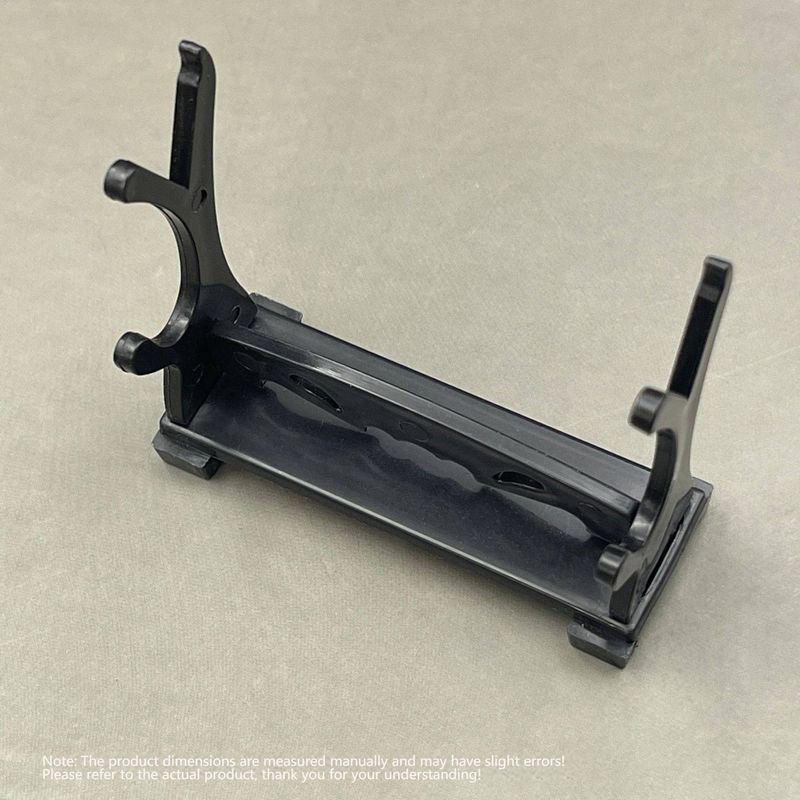 Anime Sword Display Stand - Compact 2-Tier Weapon Rack For Miniature Blades & Collectibles - Lightweight Plastic Holder (7cm Height)_voghion.com