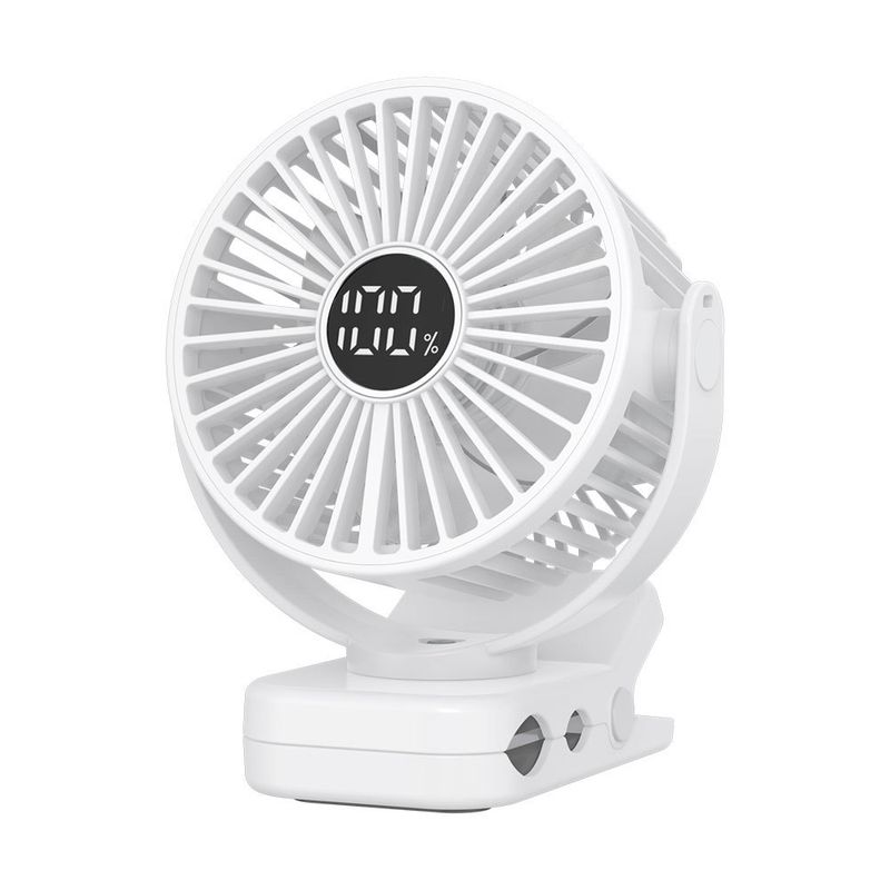 Neuer 4-Zoll-Clip-Ventilator, USB-Multifunktions-Kopfschütteln-Kleinventilator, tragbarer Mini-Clip-Ventilator_voghion.com