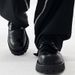 Authentic British Style Round Shoelace Trendy Small Leather W Thick Sole Increased Japanese-Style Retro Black Big Toe_voghion.com