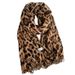 Luipaardprint voor dames winter 2024 nieuw ontwerp dikke warme sjaal met kwastjes_voghion.com