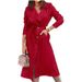 Autumn Winter New 2024 Long Women's Plus Size Trench Coat With Belt_voghion.com
