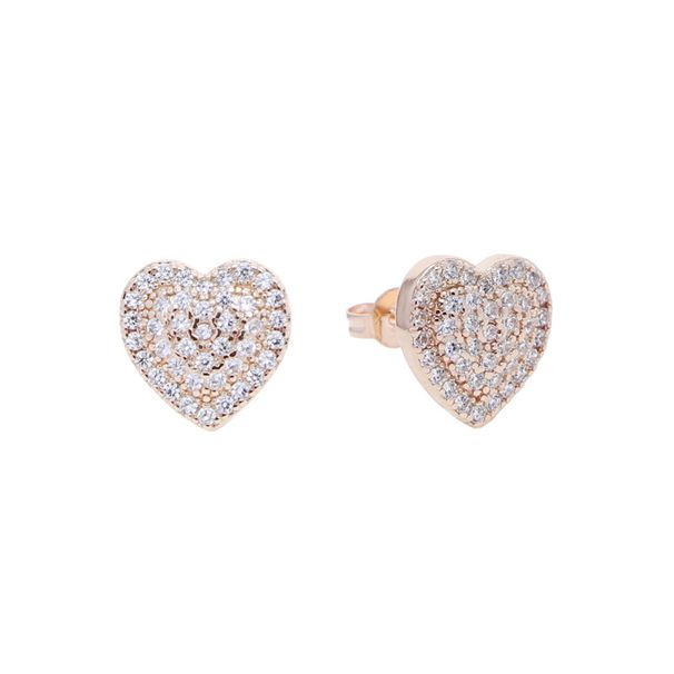 Damenschmuck Herzförmige Zirkon Ohrringe Nischendesign High-End-Ohrringe Zubehör_voghion.com