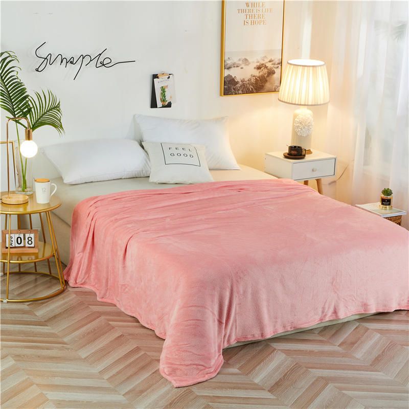 Flannel Bed Cover Blanket - Extra Thick Reversible Fleece Throw For Bed & Sofa_voghion.com