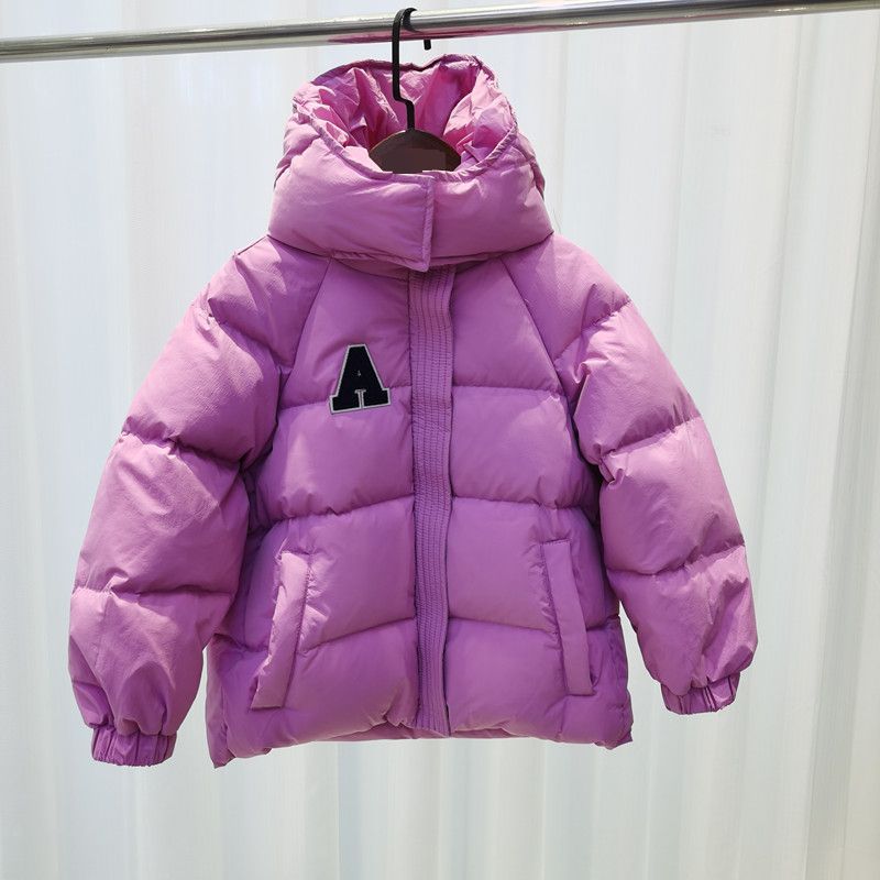 Kinderkleidung Daunenjacke dicke weiße Entendaunen stilvolle kurze Baby mittlere und große Kinderjacke_voghion.com