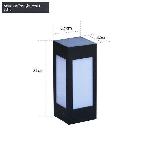 Latarnia zasilana energią słoneczną - lampa ogrodowa na ścianę/słupek/podłogę z diodami LED, wodoodporna i z automatycznym oświetleniem od zmierzchu do świtu (_voghion.com