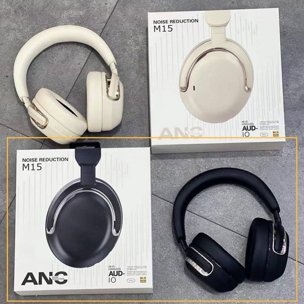 Cuffie Bluetooth wireless M15 con cancellazione attiva del rumore (ANC) - Over-Ear, oltre 8 ore di riproduzione, Bluetooth 5.4, bassi profondi, comfort leggero_voghion.com