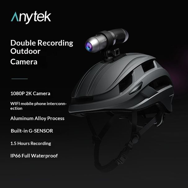 2K Motorcycle Helmet Camera With WiFi & Phone App, 90-Min Battery, Loop Recording For Bike/E-Bike Riders_voghion.com