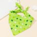 LazyZoom Polyester Green St. Patrick's Day Square Clover Headscarf Outdoor Cycling Mask Triangle Scarf 55cm_voghion.com