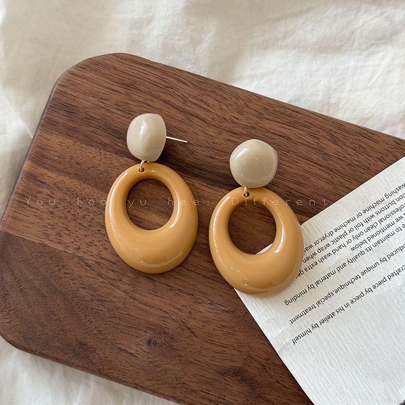 Orecchini da spiaggia blu per donna, stile vacanza Dopamine, design di nicchia, clip esagerate, gioielli per le orecchie_voghion.com