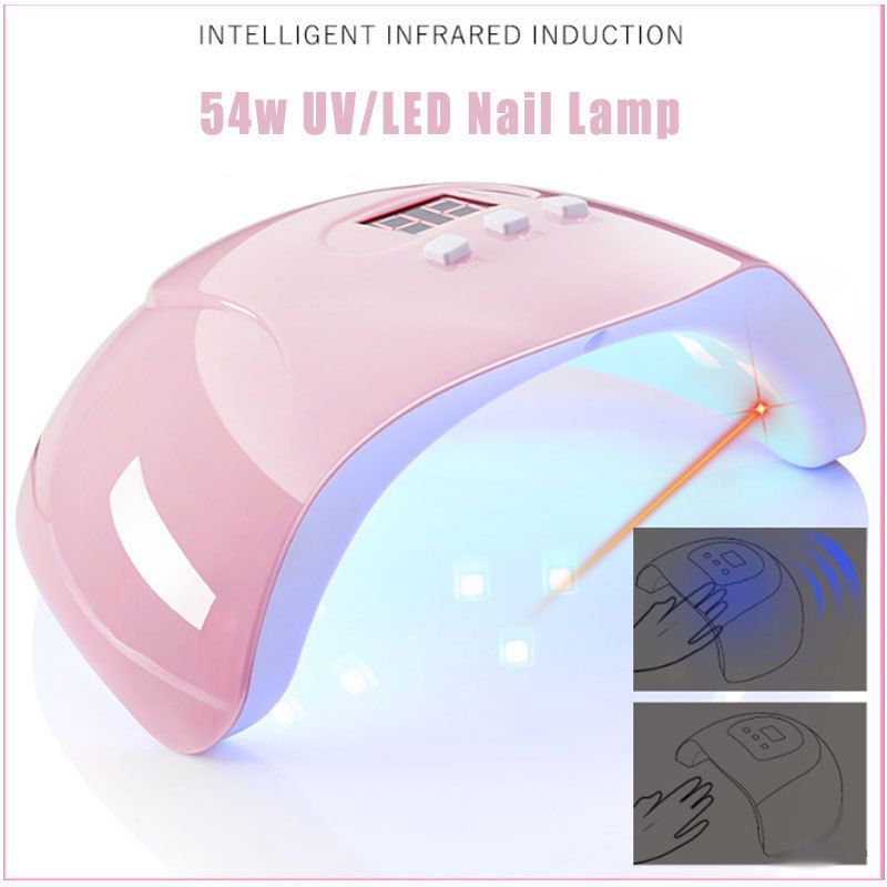 54W Smart Sensor Lamp/UV Automatic Three-Speed Timer USB Nail Polish Gel Curing Lamp_voghion.com