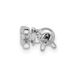 Sterling Silver Rhodium-plated Brushed CZ Bar Pin Brooch_voghion.com
