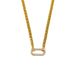 Luxury Light Copper Inlaid Zircon Gold Horseshoe Necklace For Women Geometric Choker Clavicle Chain_voghion.com