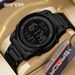 Sanda Watch Junior High School Students Men's Watch Single Display Luminous Waterproof Alarm Clock Watch_voghion.com