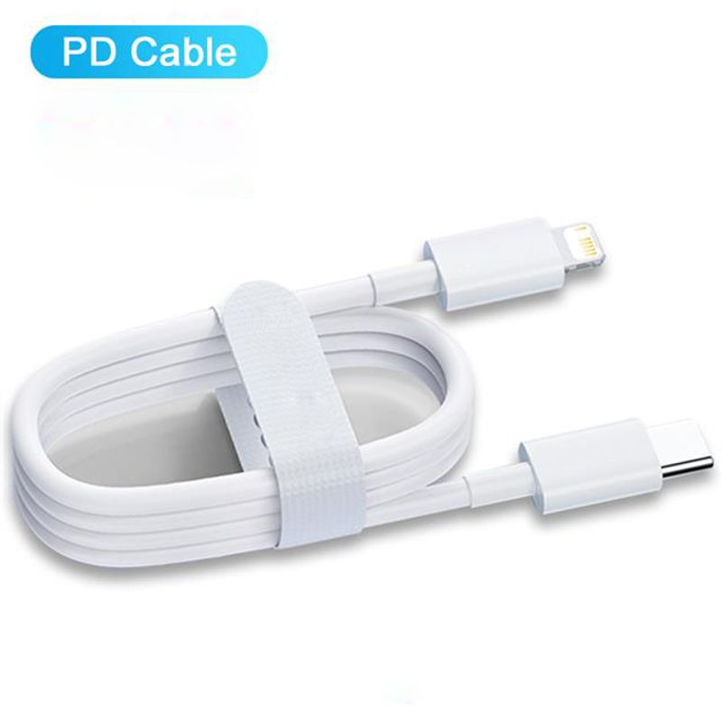 Cable USB C de 20W Cable de datos de cargador rápido para iPhone 14 13 11 12 Pro Max 14Plus 12Mini 7 8 XR XS 6 SE2 Línea de datos del teléfono Accesorios de carga rápida_voghion.com