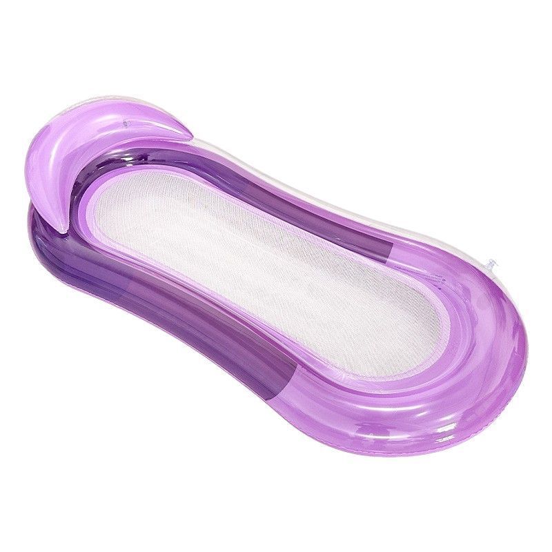 Aufblasbarer Wasserliegestuhl mit Armlehnen, Netzsitz, faltbarer Schwimmstuhl mit ergonomischer Rückenlehne für Pool, See, Strand_voghion.com