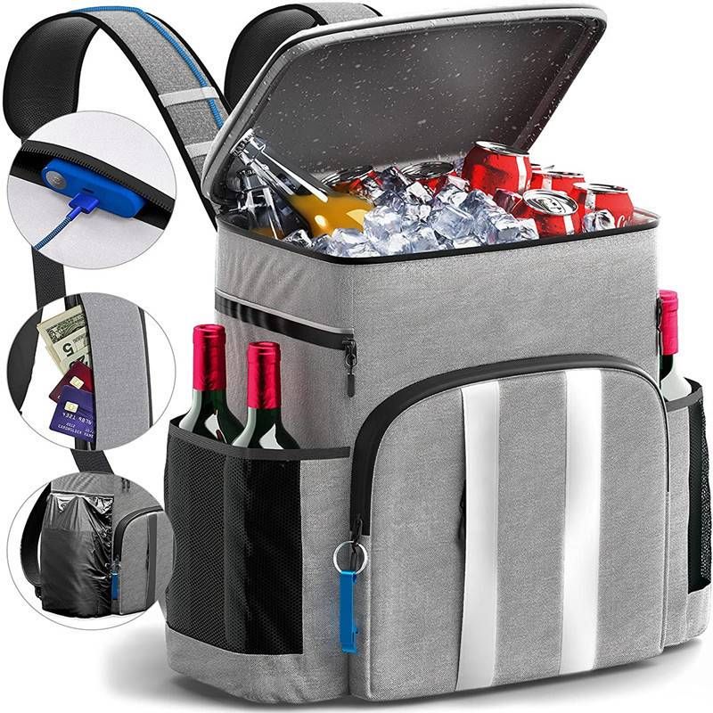 Large Capacity Backpack Cooler Lightweight Waterproof Insulation Bag Outdoor Picnic Bag_voghion.com