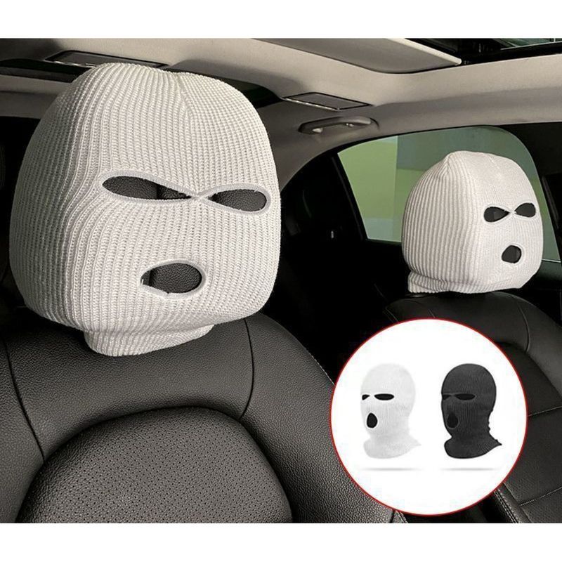 aceeași tetiera scaun personalitate amuzant mașină universal cap negru alb_voghion.com