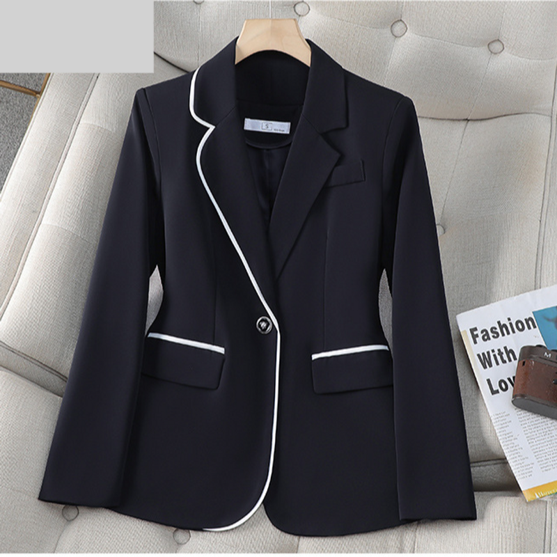 Damenbekleidung neuer Busalong-Anzug für Damen mit langen Ärmeln, professioneller kleiner Anzug, formelle Kleidung, Damenjacke, Arbeitskleidung 9677_voghion.com