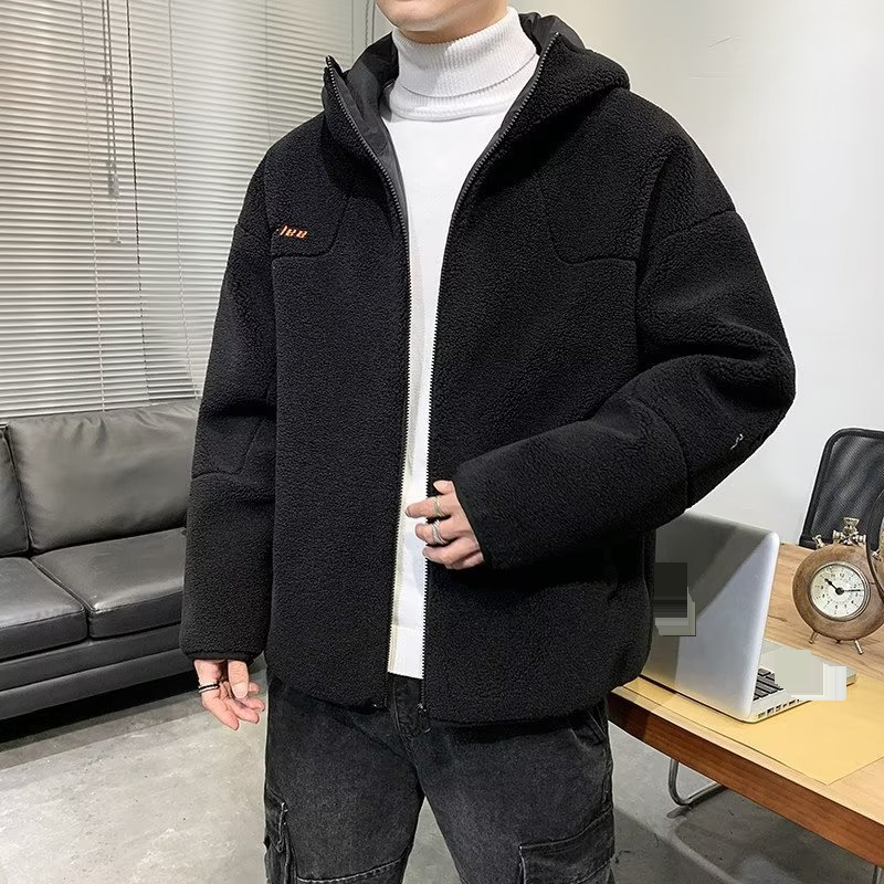 Abbigliamento maschile Cappotto invernale da uomo in cotone, nuovo stile, giacca in pelle di agnello con collo alto, stile ampio, marchio ins, cappotto in cotone, tendenza studentesca, cappotto in cotone_voghion.com