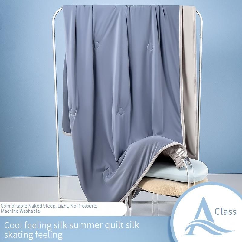 Summer Cooling Blanket - Ice Silk & Mica Fabric (Machine Washable, Ultra-Soft & Breathable For Air-Conditioned Rooms)​​_voghion.com