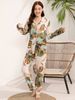 Autumn New 100% Adhesive Long Sleeved Pants Women's Sleepwear Set 3XL Plus Size Long Sleepwear Women's Home Sleepwear_voghion.com