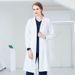 Damenbekleidung Weißer Kittel Weiblich Kurzarm Medizinstudent Männlich Langarm Weißer Kittel Orale plastische Chirurgie Laborarbeitskleidung_voghion.com