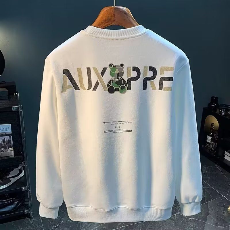 Ανδρικά ρούχα Crewneck Sweat Ανδρικά χαλαρά σχέδια με αίσθηση χαμογελαστό τύπωμα αμερικανικού στυλ ρετρό στυλ Instagram Μοντέρνο τοπ για την άνοιξη και το φθινόπωρο_voghion.com