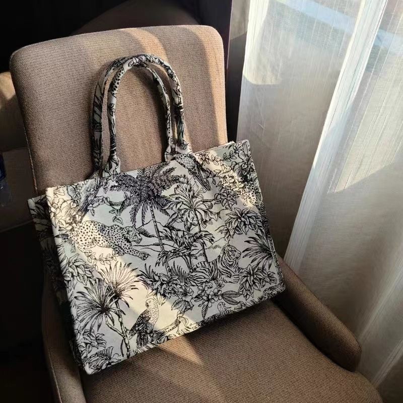 Super Fire Handtasche 2025 Jacquard-Stickerei Baumwolle Leinen Große Kapazität Handheld Schultertasche_voghion.com