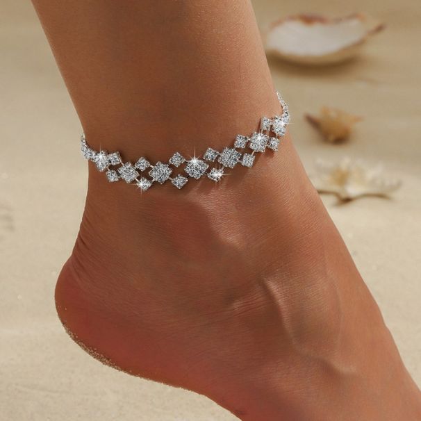 Modeschmuck Temperament mehrschichtige Metallkette Retro kreative Greifkette Strand Fußkettchen_voghion.com