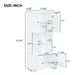 Tall And Wide Bathroom Floor Storage Cabinet, Bathroom Storage Unit, Freestanding Cabinet With 4 Doors, Adjustable Shelves, Open Multi-layer Shelves_voghion.com