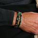 Bracciale impilato da uomo e da donna, con perline, fatto a mano, in stile etnico retrò, con pavone verde e guscio di cocco, personalizzato e alla moda._voghion.com