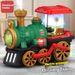 Interactive Steam Train & Dinosaur Toy Set – LED Lights, Music, Spray Mist & Motion Sensor Control (Educational Electric Toy For Kids 4-6 Years)_voghion.com