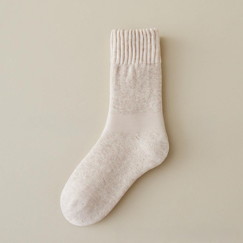 Chaussettes thermiques d'hiver pour femmes en laine - Chaussettes mi-mollet douces et chaudes avec doublure polaire, antibactériennes et anti-odeurs, parfaites pour les temps froids_voghion.com
