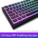New Pudding PBT Keycaps 129 Keys Double Shot Translucent 60% 80% 100% Layout OEM Profile For RGB Mechanical Gaming_voghion.com